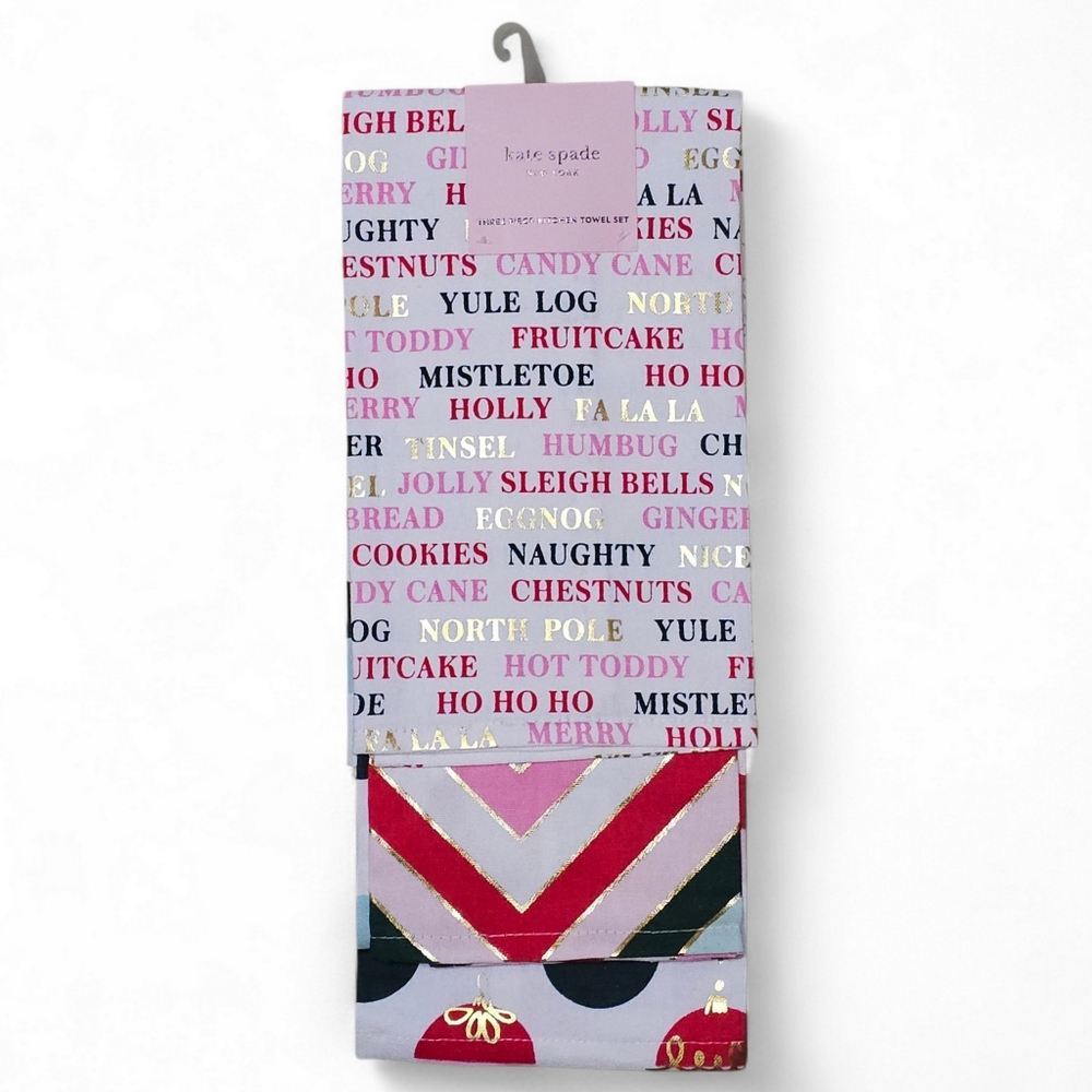 Kate Spade New York Christmas kitchen towel Set